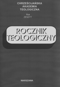 Rocznik Teologiczny 2001 Zeszyt 1